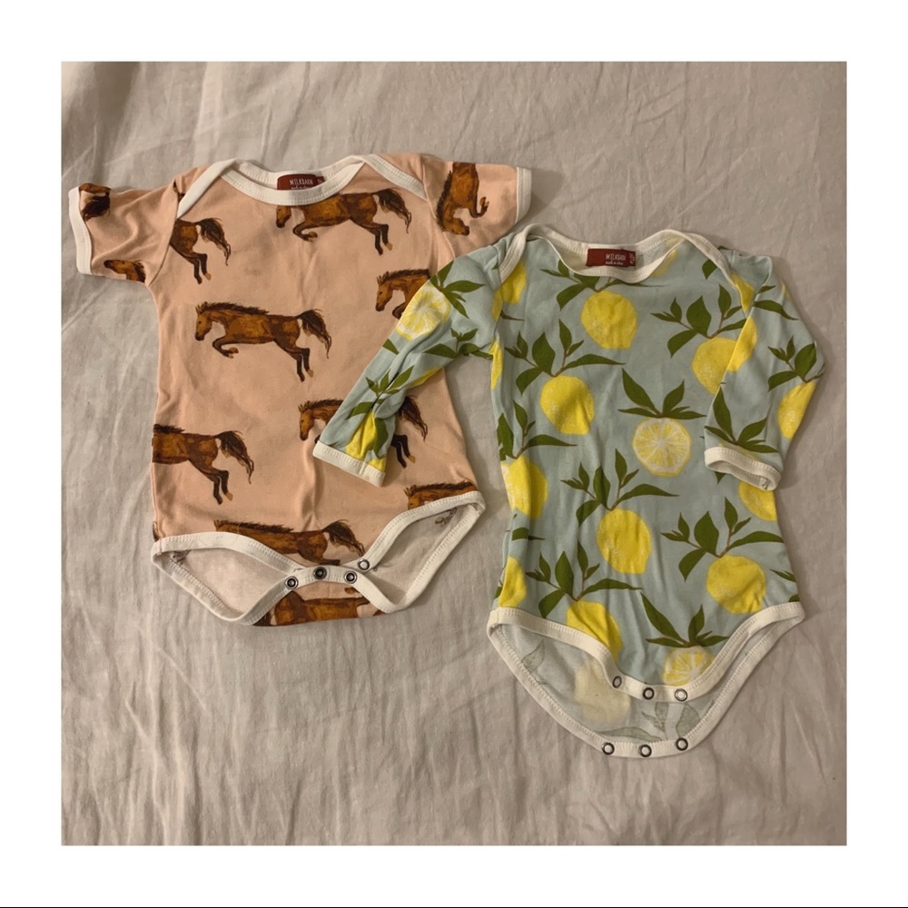 MILKBARN  6-9 month shirt bundle. Super soft 100% organic cotton. Like new